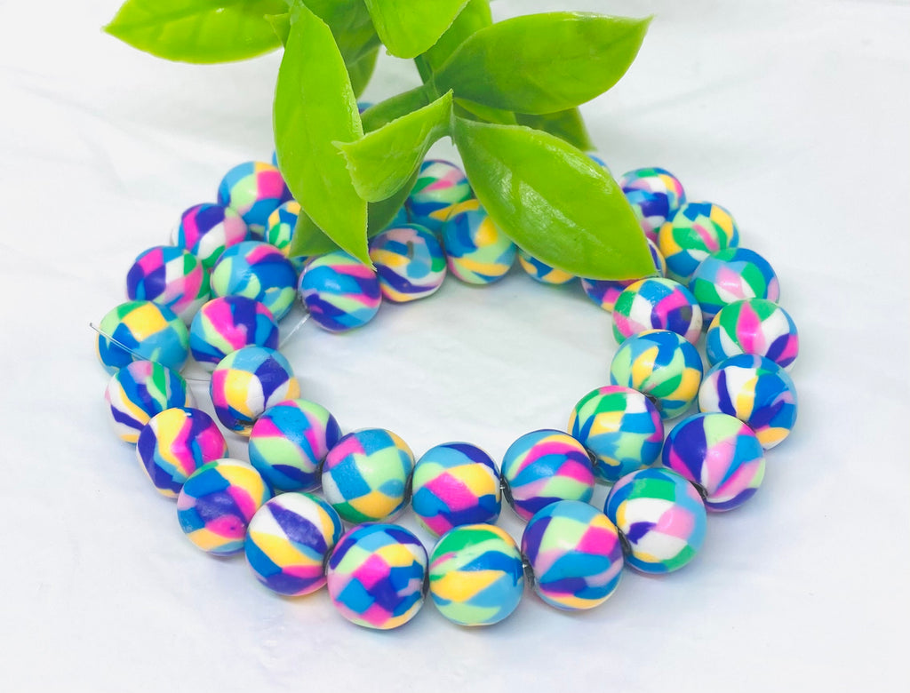 Fun colored Polyclay Beads