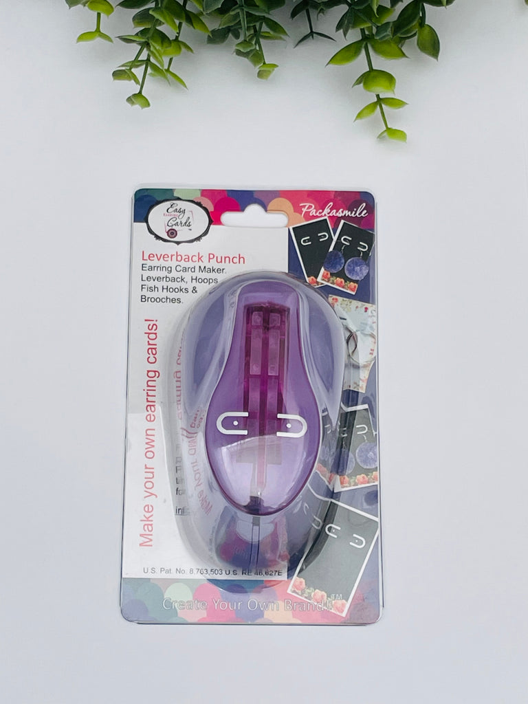 Leverback earring punch deals