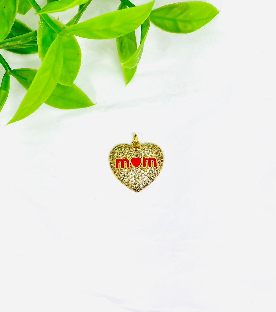 Bright Mom Heart Charm