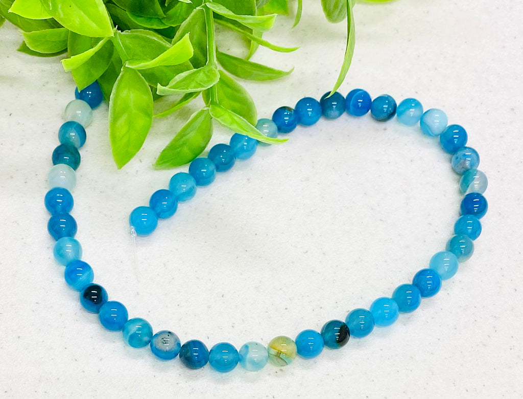 Blue Agatha Beads