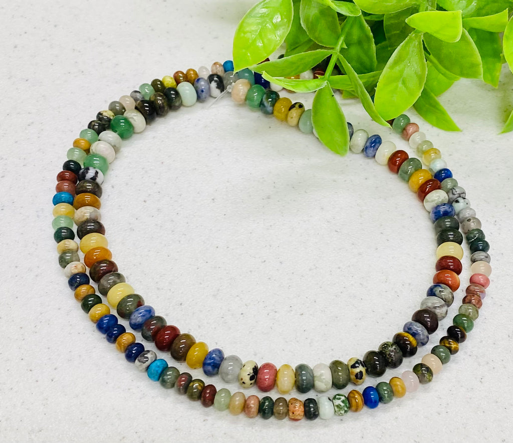 Multistone Rondelle Beads