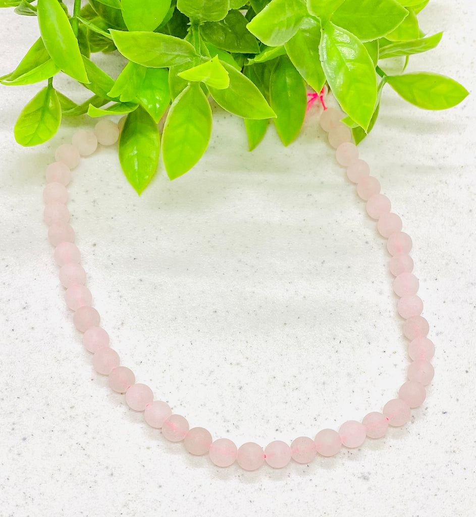 Matte Rose Quartz Beads