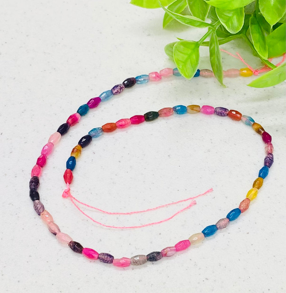 Colorful Oval Agatha Beads